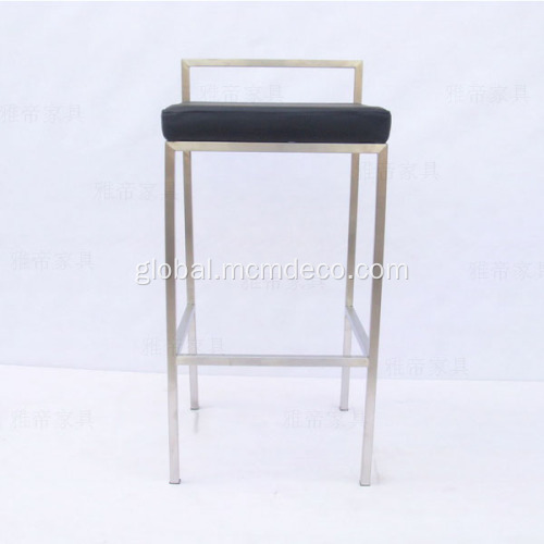 Aniline Leather Bar Chair Simple Commercial Design Leather Bar Stool Supplier